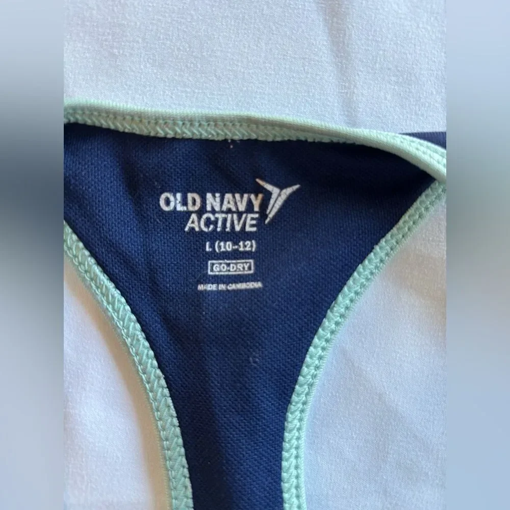 Old Navy Active Go Dry Sports Bra Girls Sz Large 10-12 Blue